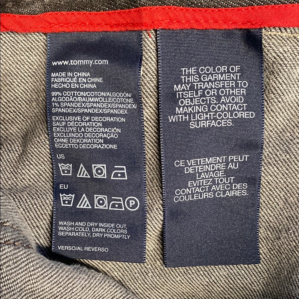 Tommy Hilfiger black/Gray Denim Skirt Y2k - Picture 7 of 8